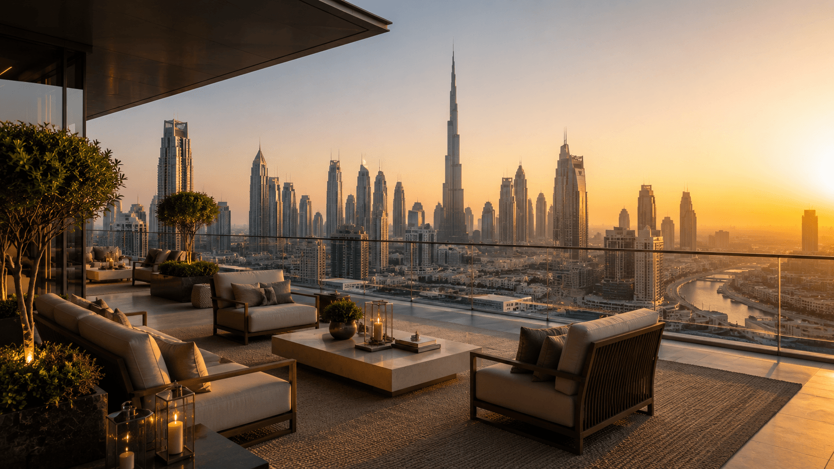 Dubai skyline at night