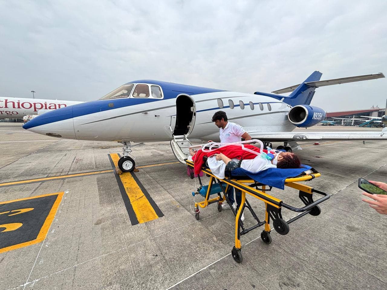 Air ambulance patient transfer Dubai